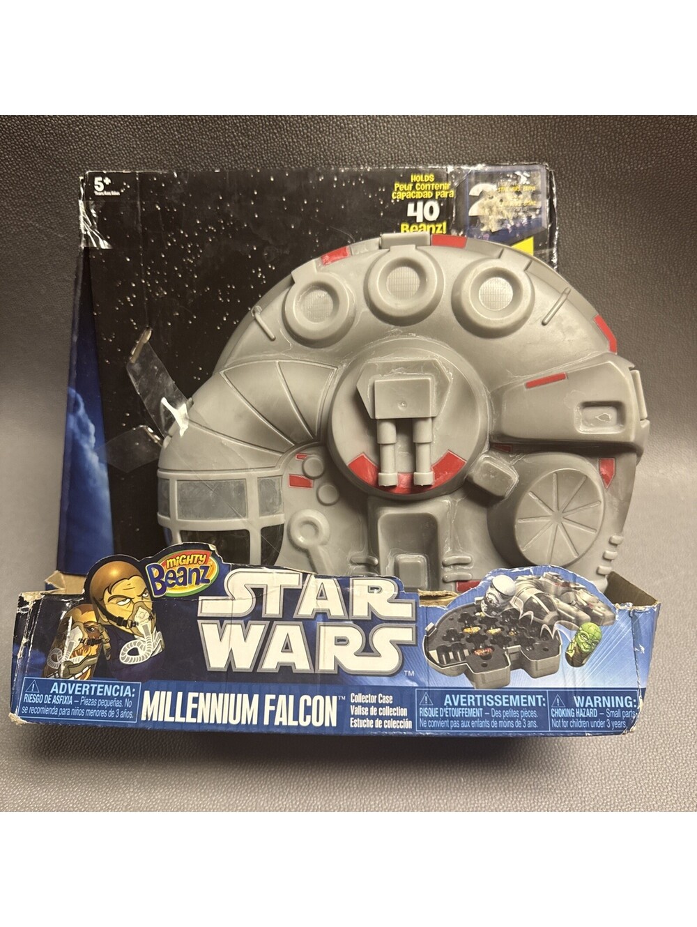 Mighty Beanz Star Wars Millennium Falcon Collector Case w/ 2 Exclusives READ